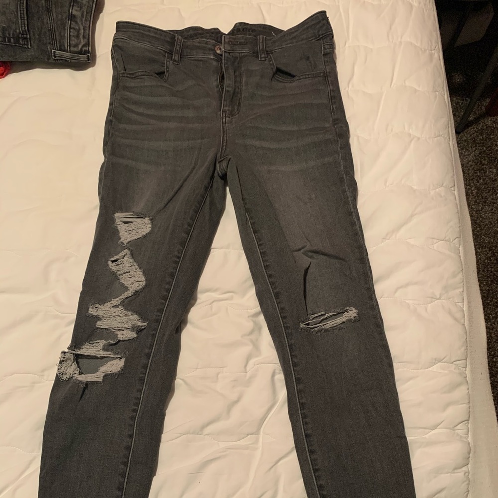 Grey super stretch skinny jeans size 10